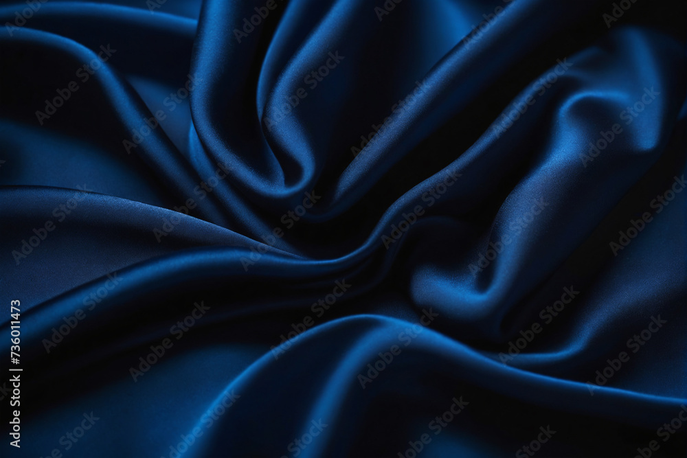 Abstract dark blue silk texture background Abstract dark blue silk texture background