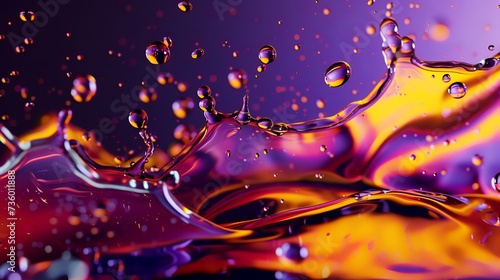 Oil colorful splash background wallpaper