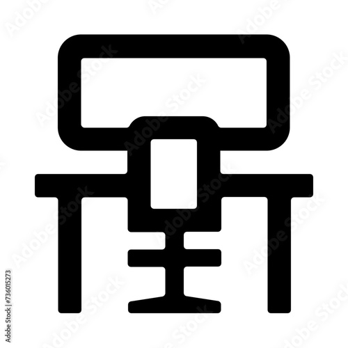 Workplace Desk Outline Icon