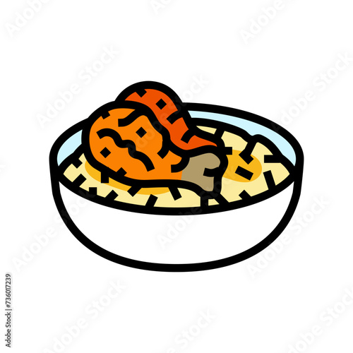 biryani indian cuisine color icon vector. biryani indian cuisine sign. isolated symbol illustration