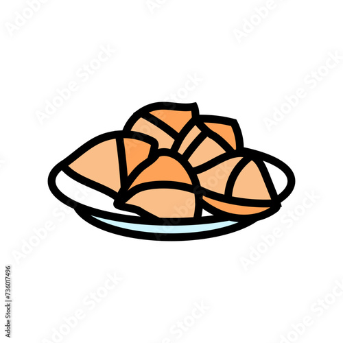 samosa indian cuisine color icon vector. samosa indian cuisine sign. isolated symbol illustration