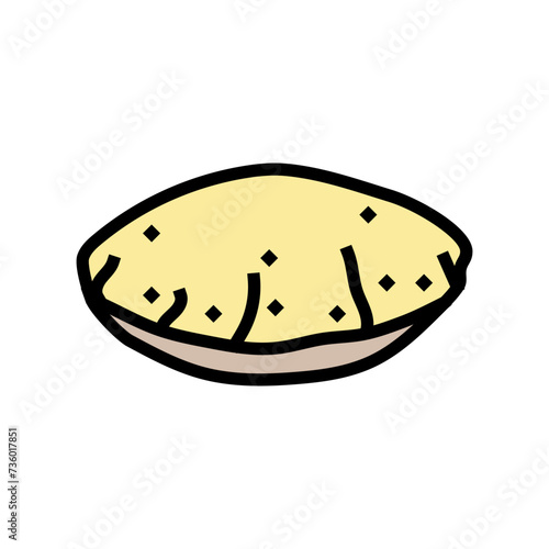 roti bread indian cuisine color icon vector. roti bread indian cuisine sign. isolated symbol illustration
