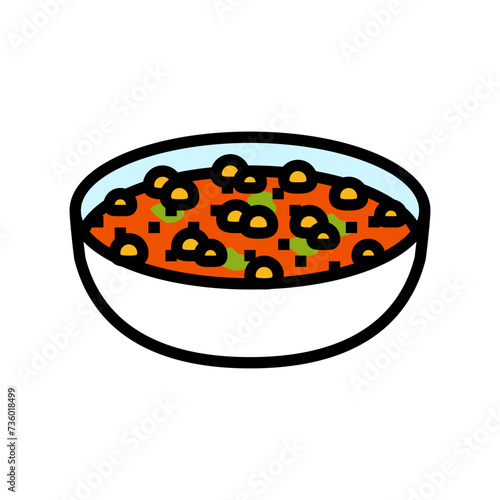 chana masala indian cuisine color icon vector. chana masala indian cuisine sign. isolated symbol illustration