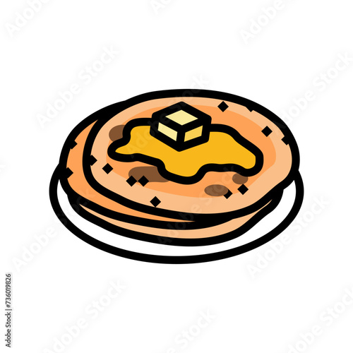 aloo paratha indian cuisine color icon vector. aloo paratha indian cuisine sign. isolated symbol illustration