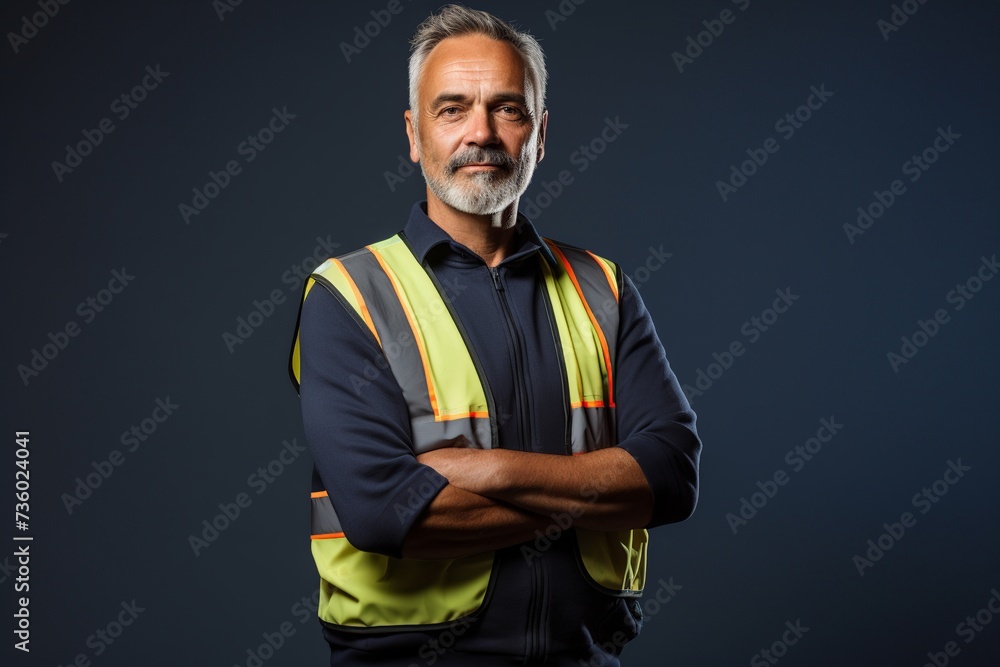 Confident Worker in Safety Vest
Confident Worker in Safety Vest