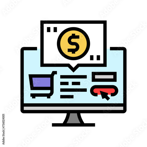 ecommerce platform color icon vector. ecommerce platform sign. isolated symbol illustration