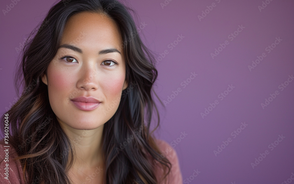 This photograph captures a close-up view of a multiracial individual showcasing their long hair. This photograph captures a close-up view of a multiracial individual showcasing their long hair.