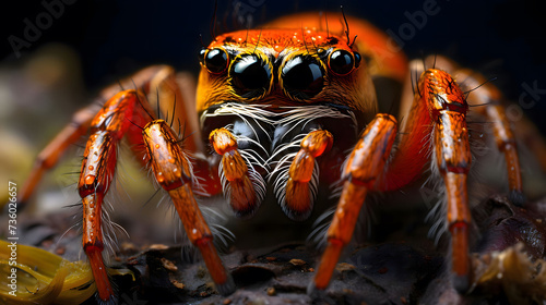 A close-up photo of a spider ready to strike