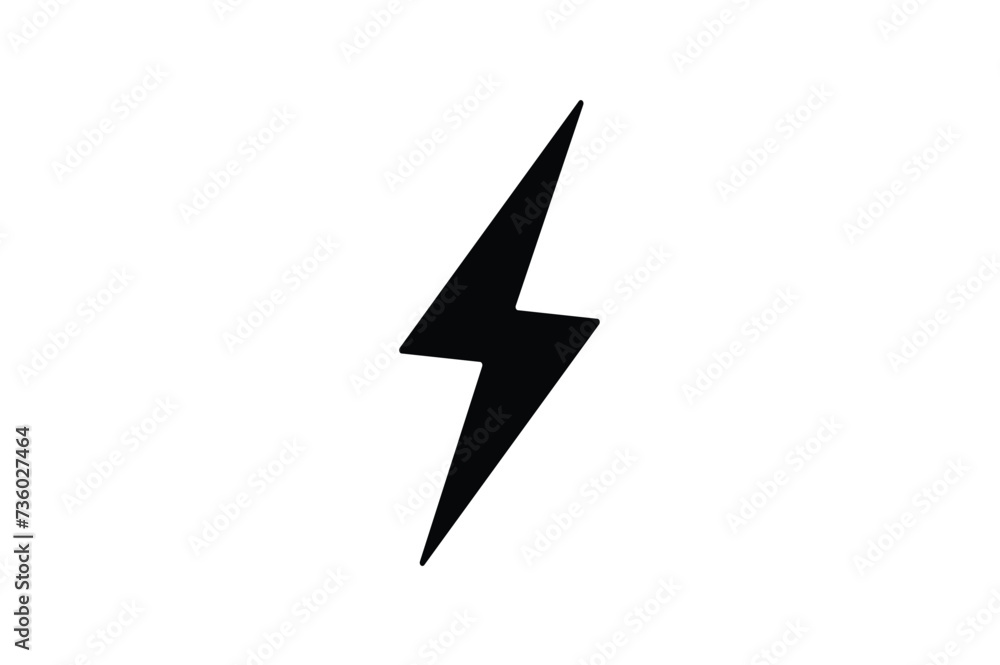 thunder bolt electric current power isolated on white thunder bolt electric current power isolated on white