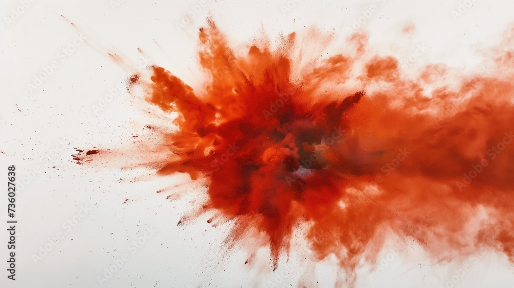 Explosion of paint