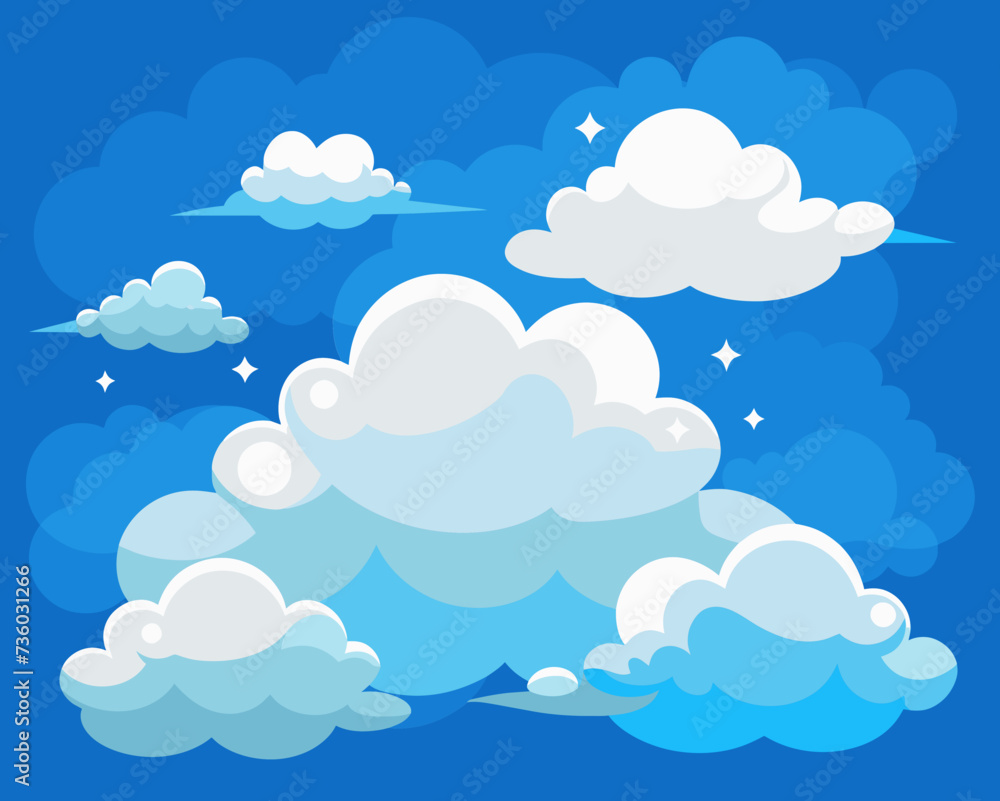 cloud cloudy sky beautiful amazing fantastic vector illustration firmament heavens