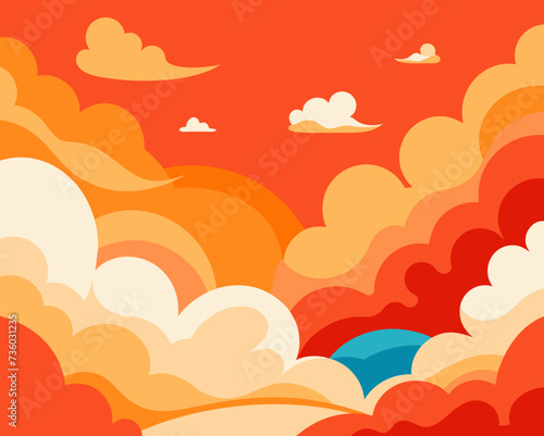 cloud cloudy sky beautiful amazing fantastic vector illustration firmament heavens