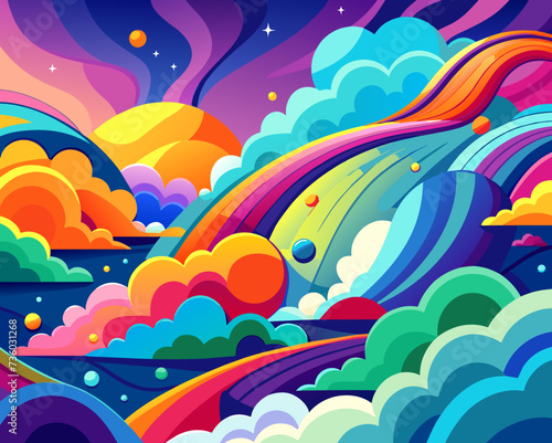 cloud cloudy sky beautiful amazing fantastic vector illustration firmament heavens
