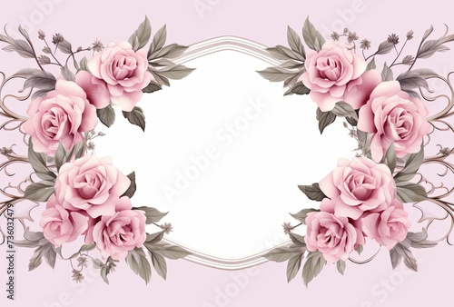 Roses in watercolor on white background