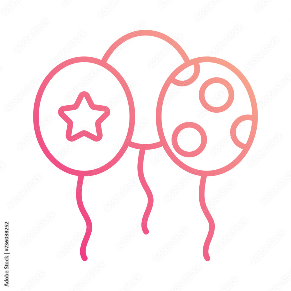 Balloons Icon vector. Stock illustration.