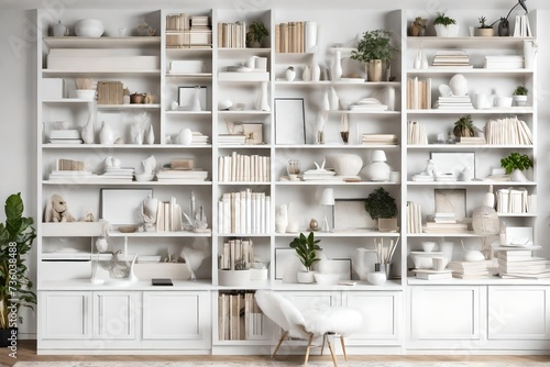 shelf with shelves of food