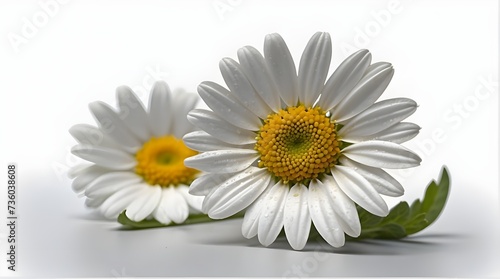 white daisy flower Isolated daisy blossom as a component of the package design on a white background