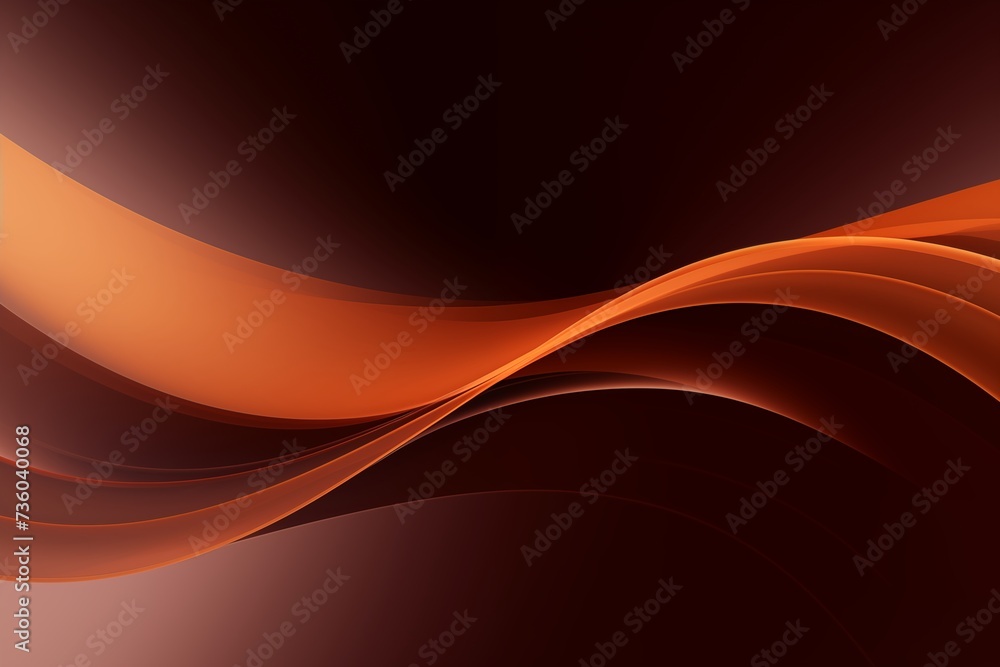 Fototapeta premium Brown wave gradient color background. Brown curve banner design.