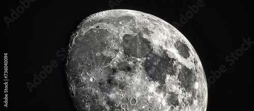 A stunning view of the moon captured from a spacecraft in orbit around Earth