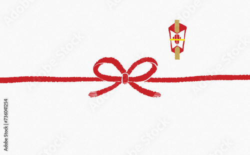 手描きモダン熨斗紙【ノーマル熨斗　蝶結び】