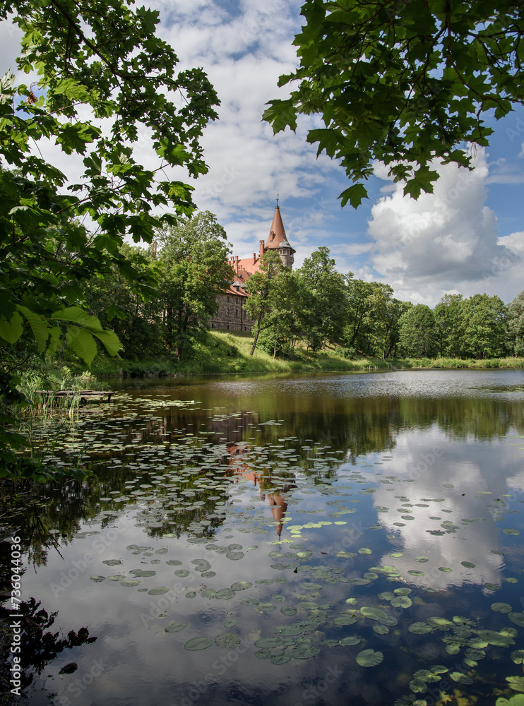 Obraz premium View of the Cesvaines castle.