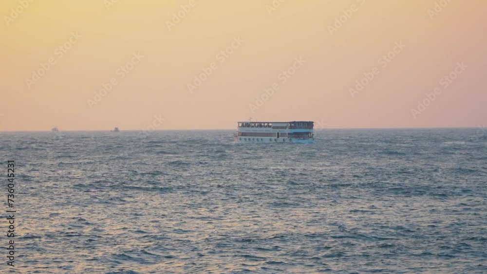 Ferry sailing between Kerala and Andaman in Opean Arabian Sea Ferry sailing between Kerala and Andaman in Opean Arabian Sea
