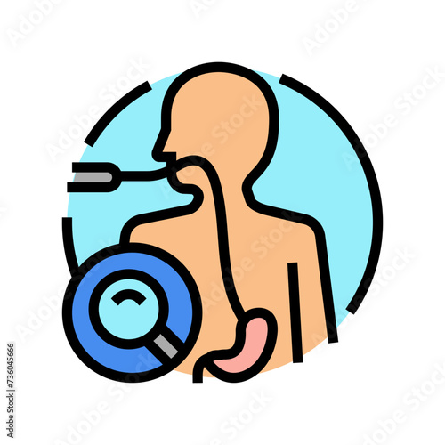 endoscopy surgery doctor color icon vector. endoscopy surgery doctor sign. isolated symbol illustration