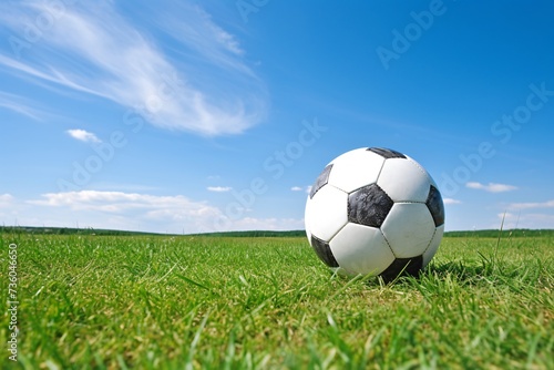 a football ball on grass © Eugeniu