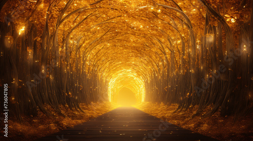 luminous arch tunnel