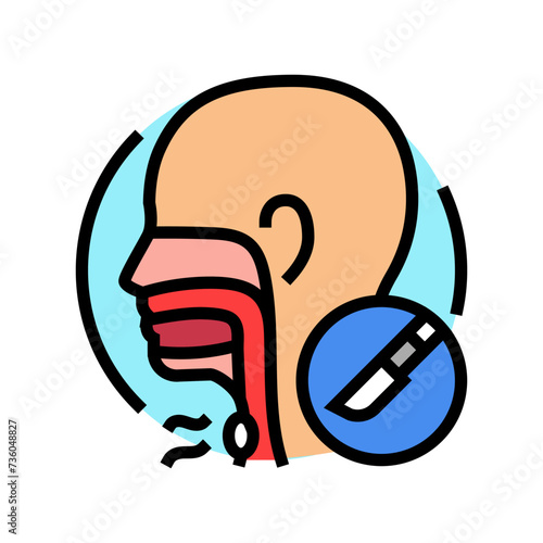 laryngectomy surgery hospital color icon vector. laryngectomy surgery hospital sign. isolated symbol illustration