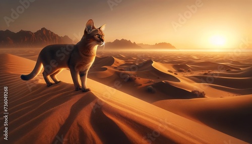 Chausie Cat's Desert Discovery