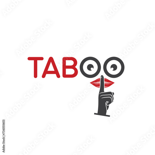 illustration of taboo, taboo icon, vector art.