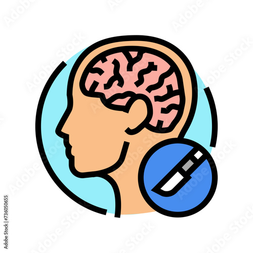 neurosurgery surgery hospital color icon vector. neurosurgery surgery hospital sign. isolated symbol illustration