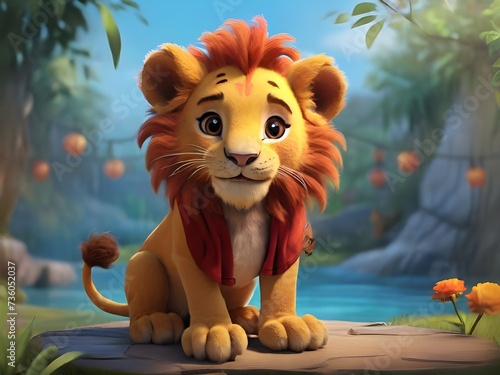 Cute Lion Character Design