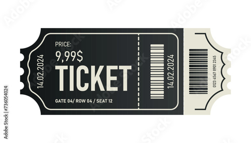 Concert ticket template Concert party or festival ticket design template