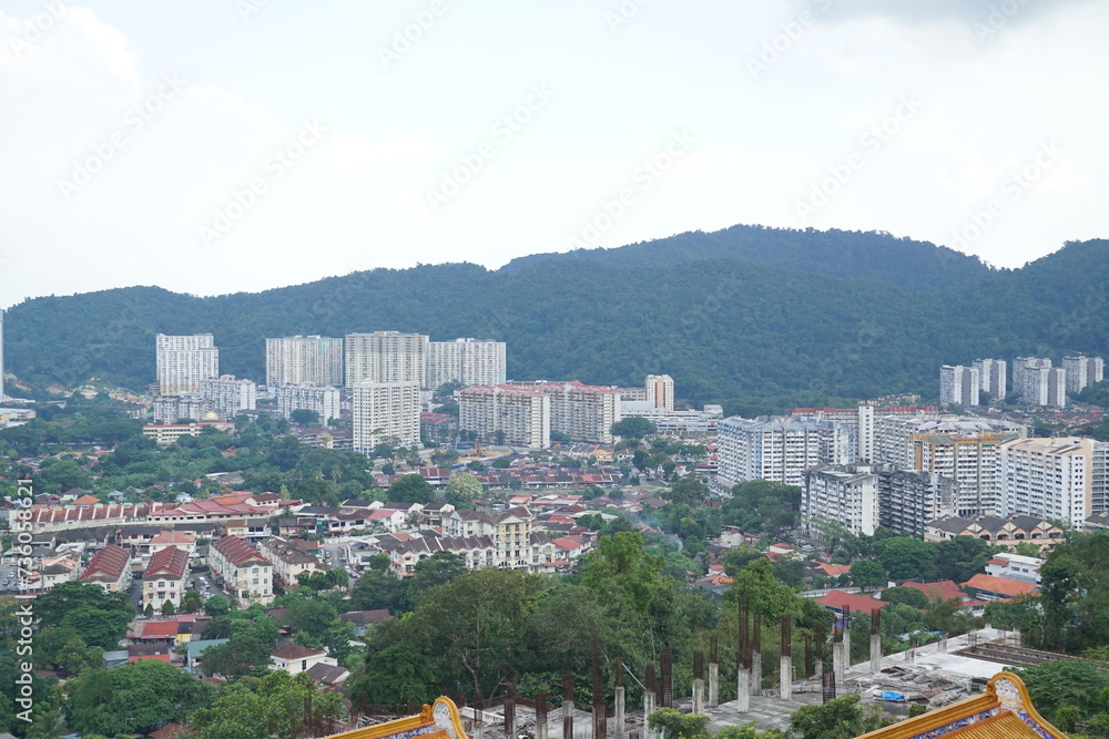 Town on Penang Island, Malaysia