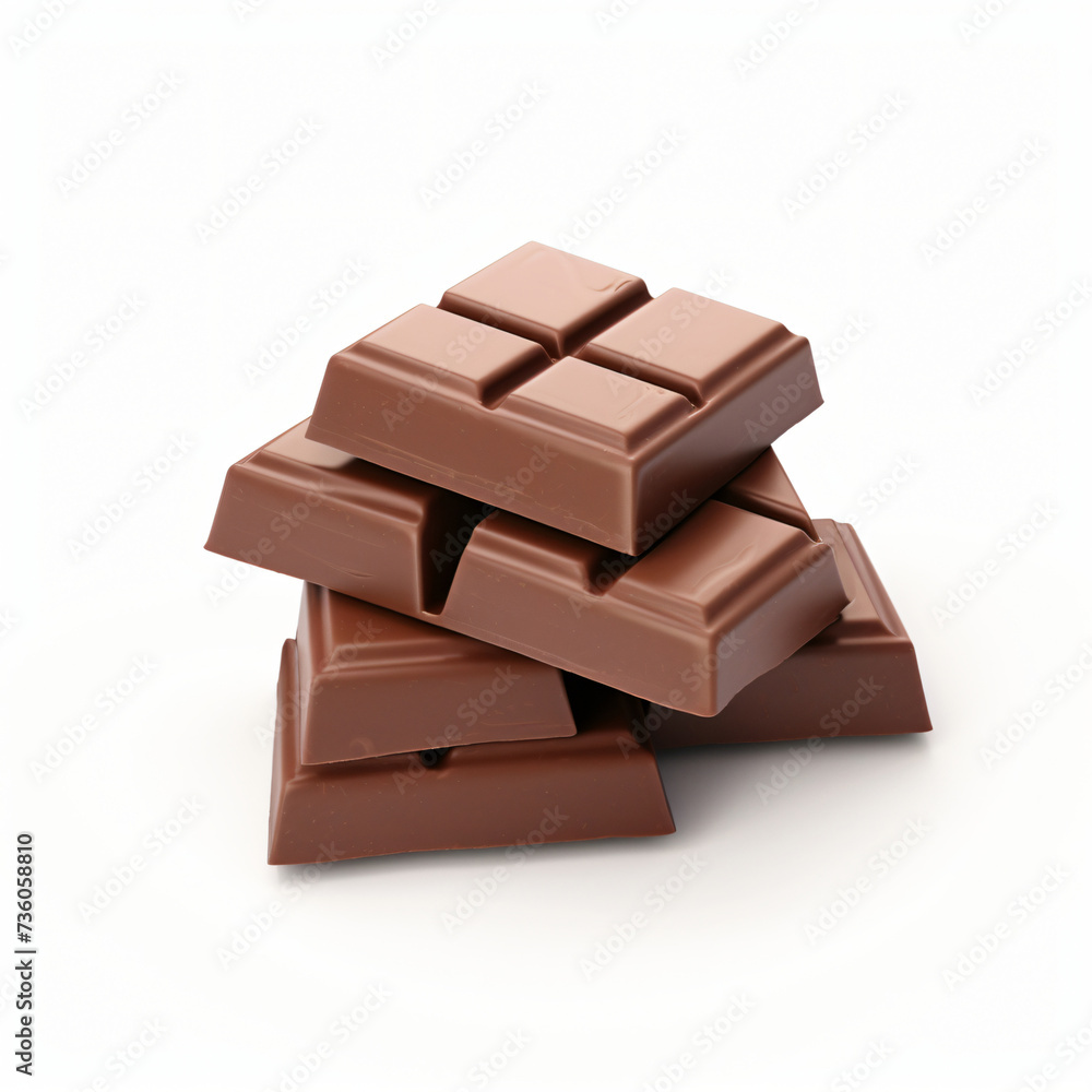 3d render icon of chocolate cartoon plastic 3d clay generated AI