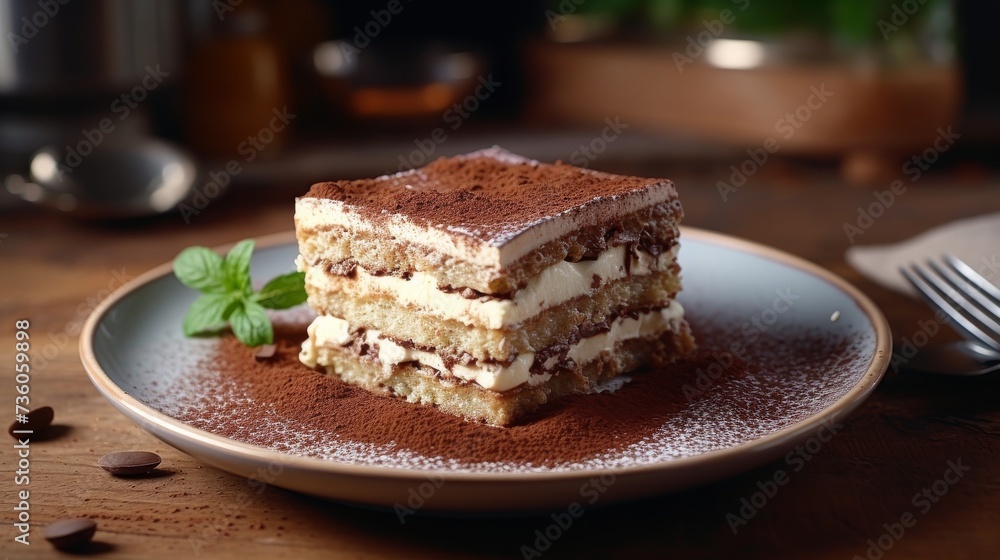 A Slice of Cake on a White Plate A Slice of Cake on a White Plate