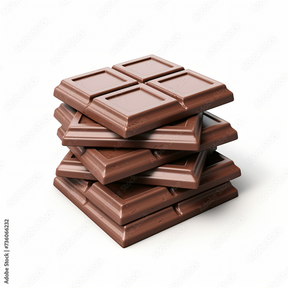 3d render icon of chocolate cartoon plastic 3d clay generated AI 3d render icon of chocolate cartoon plastic 3d clay generated AI