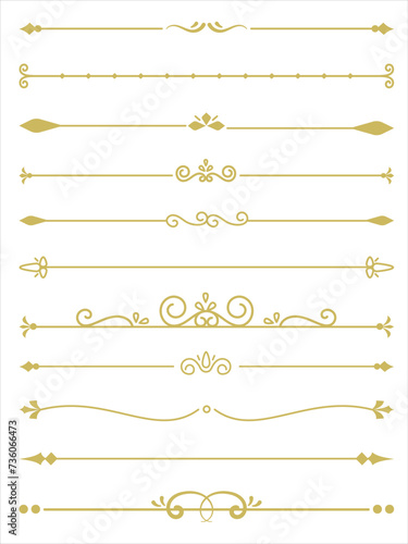 Elegant Gold Divider Designs Collection for Classy Document Decoration