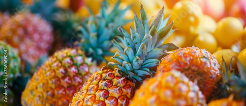pineapple, fresh, fruit, tropical, food, healthy, sweet © Toey Meaong