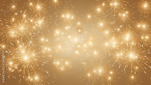 Background of fireworks in Beige color