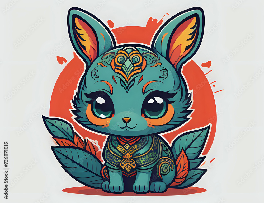 Fototapeta premium süßer Cartoon Hase