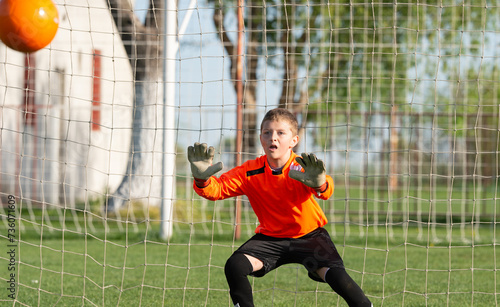 Young Boy Goalkeeper