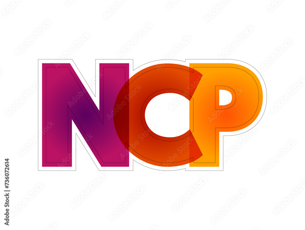 NCP Nursing Care Plan - provides direction on the type of nursing care the individual, family, community may need, colourful acronym text concept background NCP Nursing Care Plan - provides direction on the type of nursing care the individual, family, community may need, colourful acronym text concept background