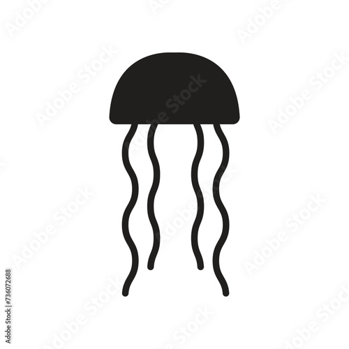 jellyfish icon vector