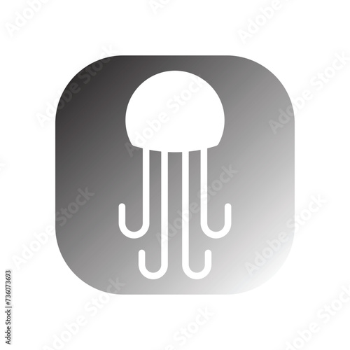 jellyfish icon vector