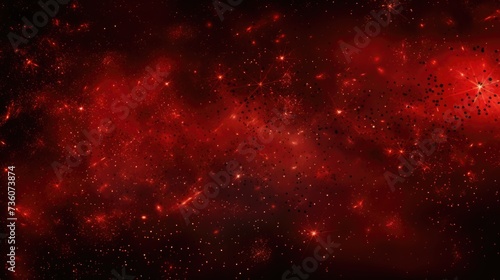 Background of fireworks in red color.