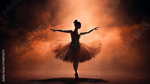 silhouette of a ballerina