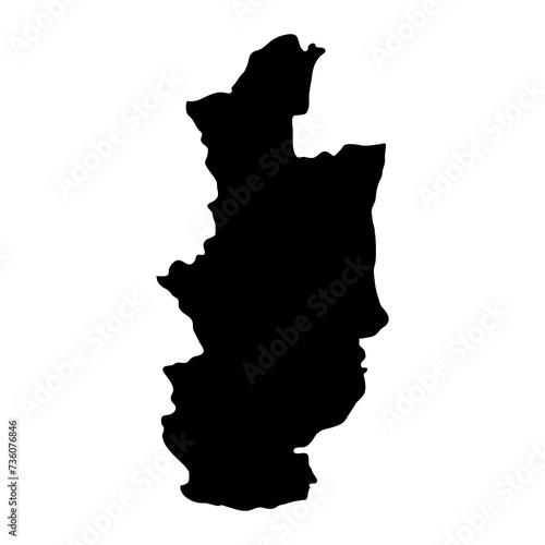Central Province map  administrative division of Sri Lanka. Vector illustration.